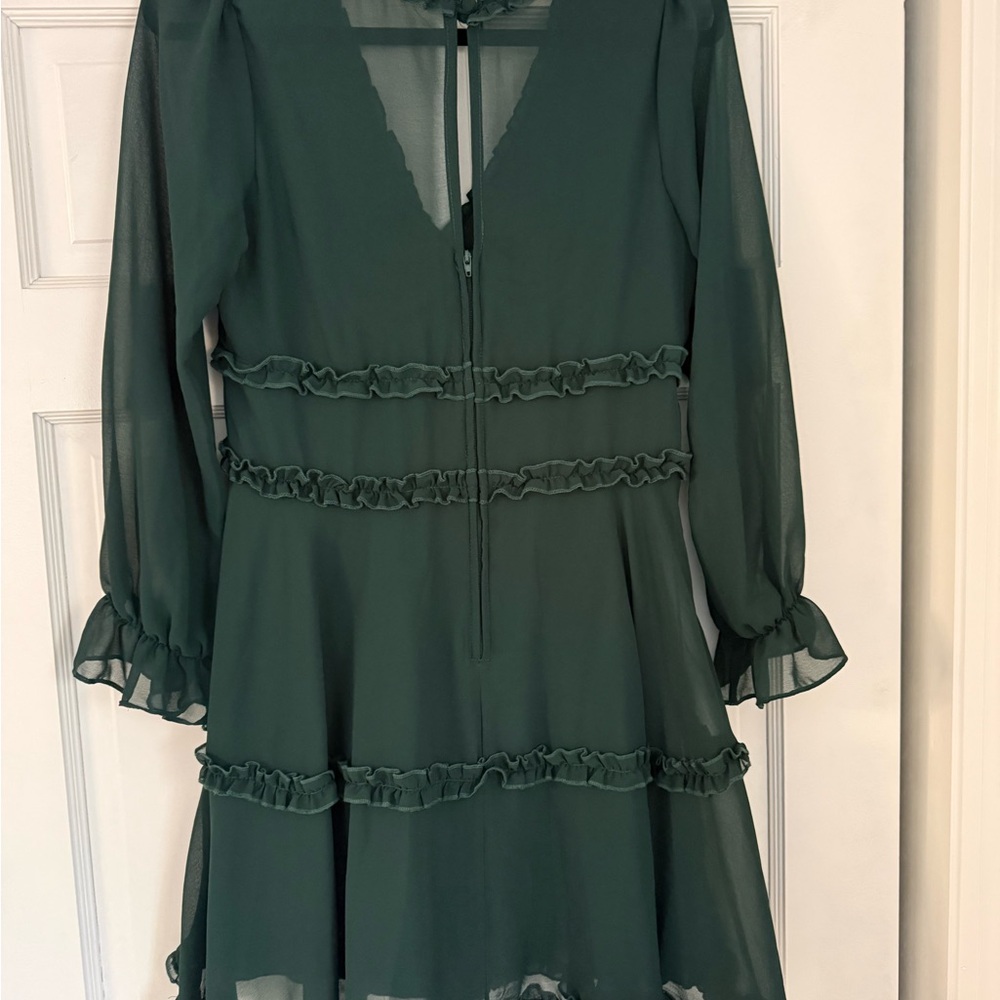 Green Ruffle Dress - Picture 6 of 6